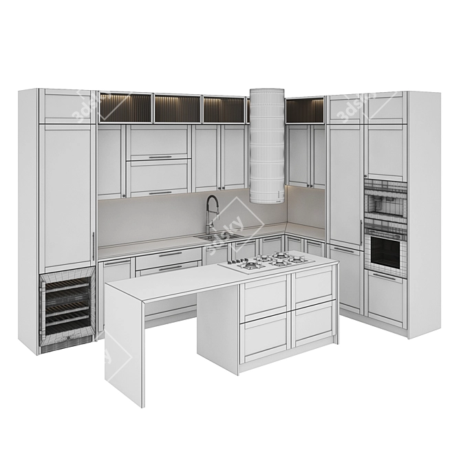 Sleek Kitchen Appliance Models 3D 3D model image 7