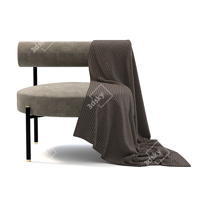 Vray Rendered Rest Lounge Chair 3D model image 1