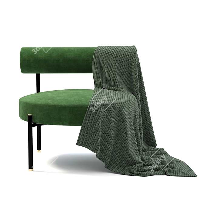 Vray Rendered Rest Lounge Chair 3D model image 2