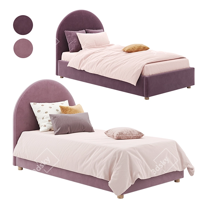 Molly Beds Set: Bordeaux & Pink 3D model image 1