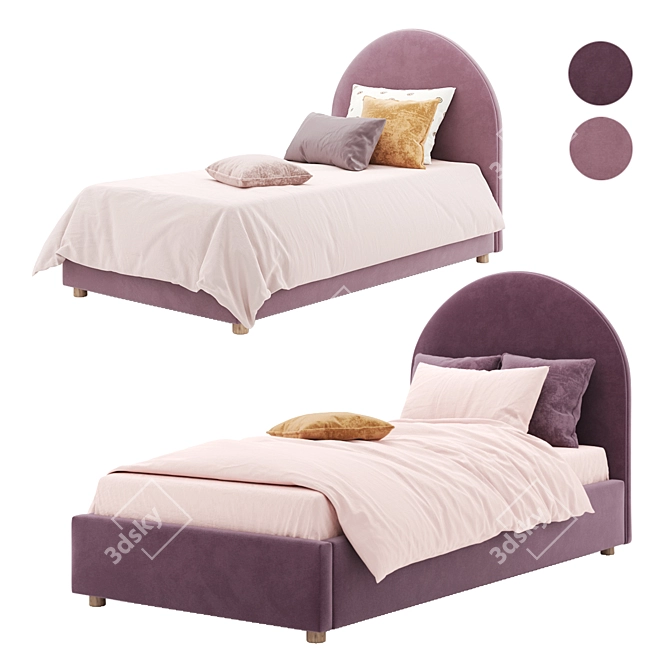 Molly Beds Set: Bordeaux & Pink 3D model image 2