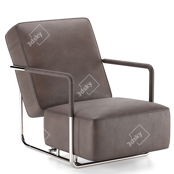 Modern Minimalist ABC Armchair Design 3D model image 1