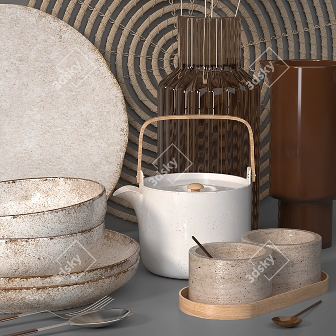 Modern Kitchen Décor Set - H&M 3D model image 3