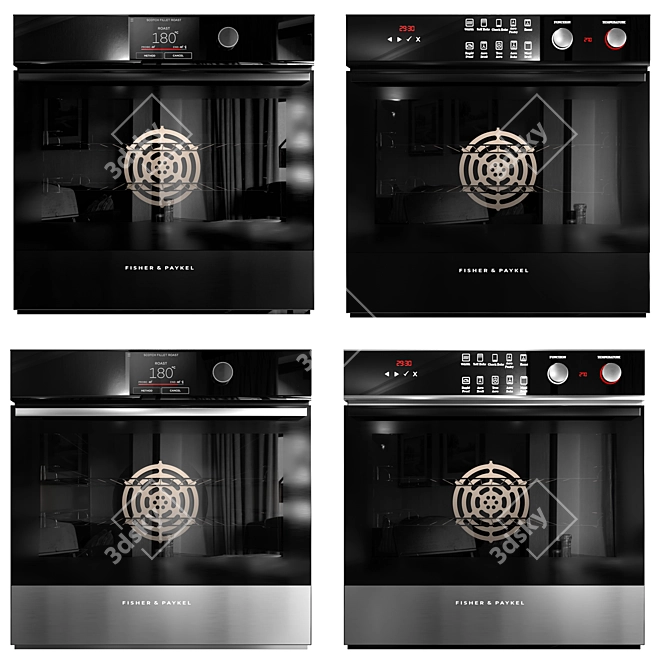 Fisher&Paykel Wall Oven Set 3D model image 1