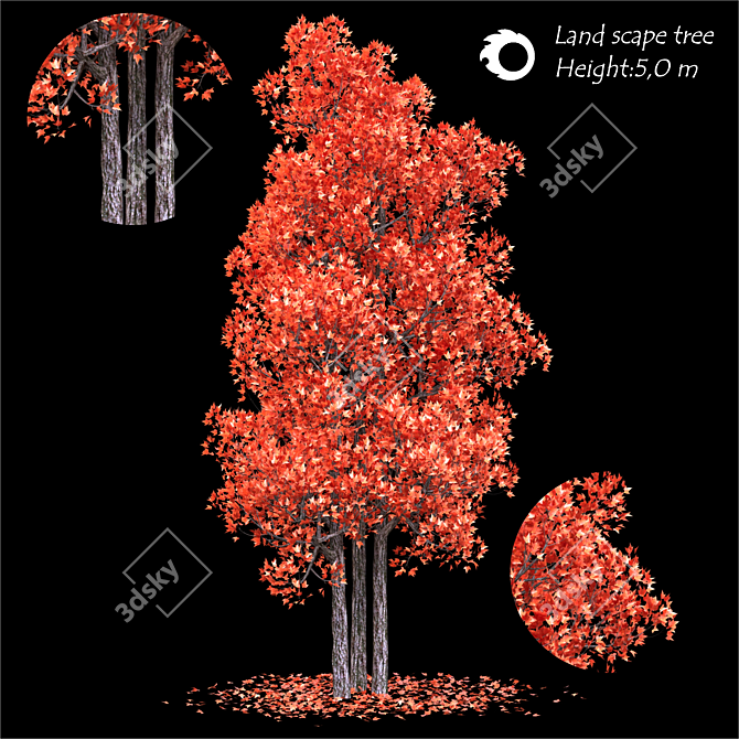 2014 Landscape Tree Model Max 3D model image 1