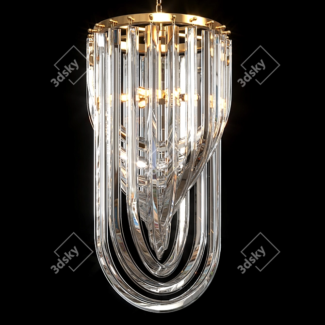 Modern Flow Collection Pendant Light 3D model image 3