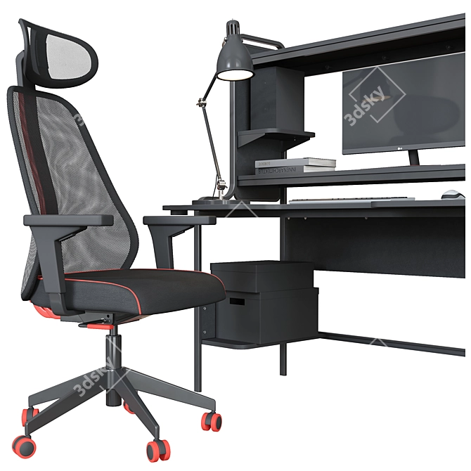 Gaming Workstation Set IKEA 3D model image 5