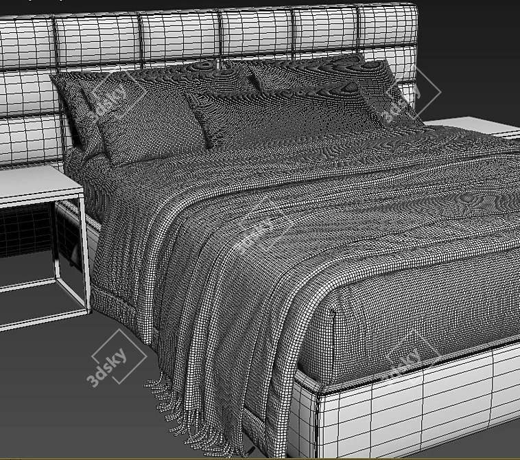 Minotti Lawrence Bed 3D Model 3D model image 4