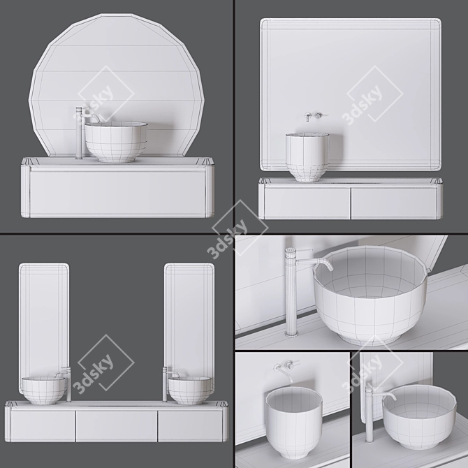 Modern INBANI Origin 3 Furniture 3D model image 5