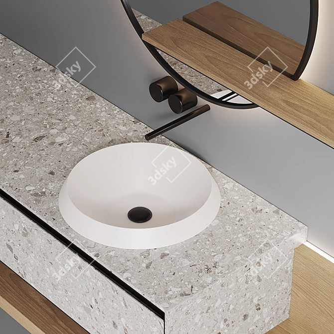 Tosca Vanity Unit with Opus Mixer 3D model image 5