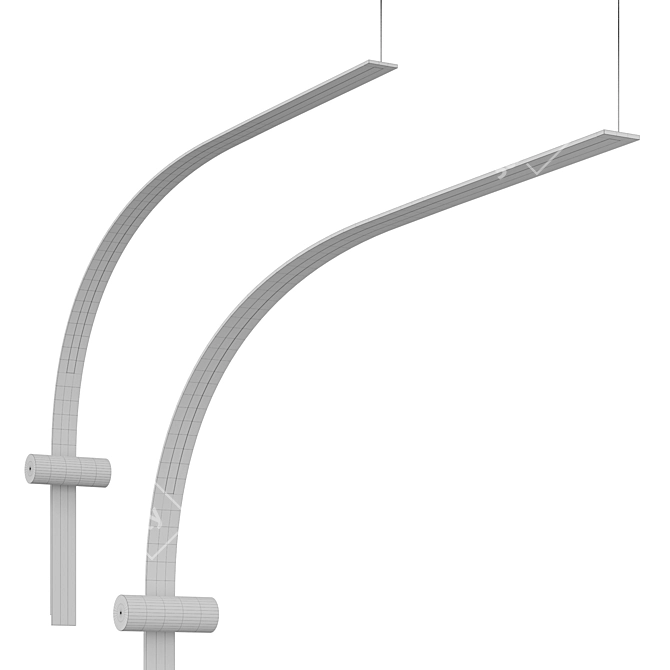 Flexible Aluminum Wall Light 3D model image 4