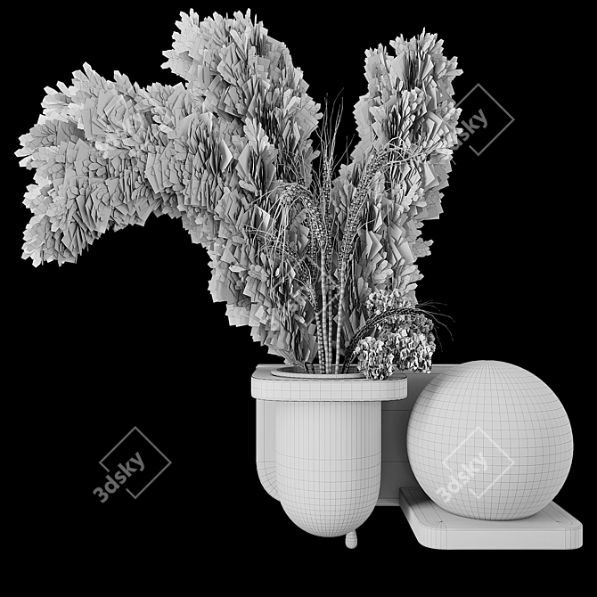 Decorative LED Lamp Plant Holder 3D model image 3