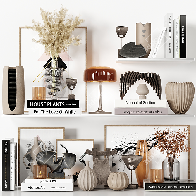 Eclectic Decor Set Vray FBX 3D model image 2