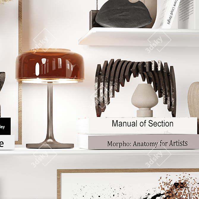 Eclectic Decor Set Vray FBX 3D model image 4