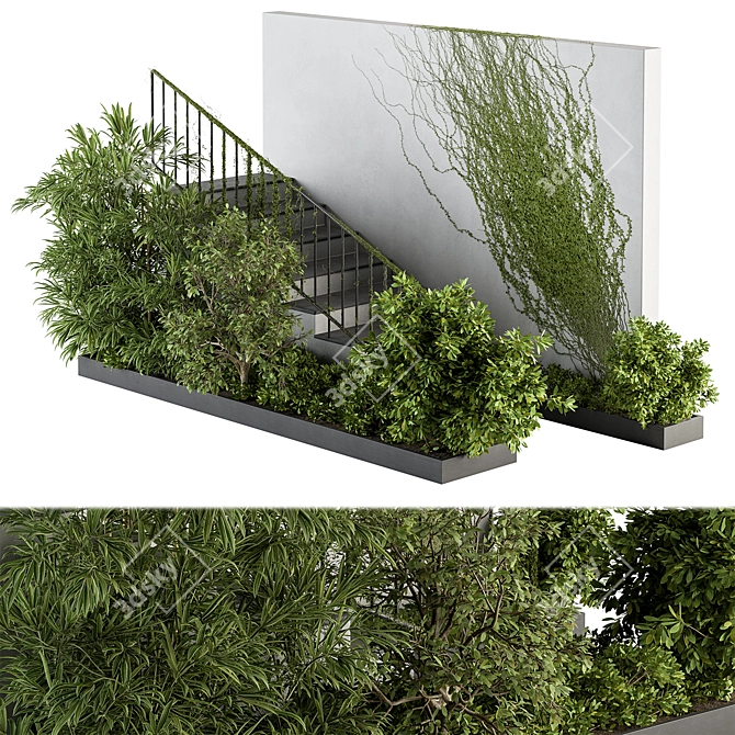 Ivy Garden Stair Architect Element 3D model image 1