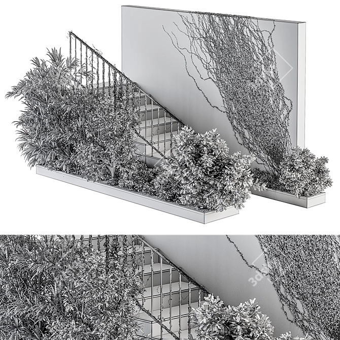 Ivy Garden Stair Architect Element 3D model image 6