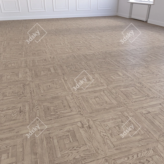 Wooden Floor 3D Model Kit 3D model image 4