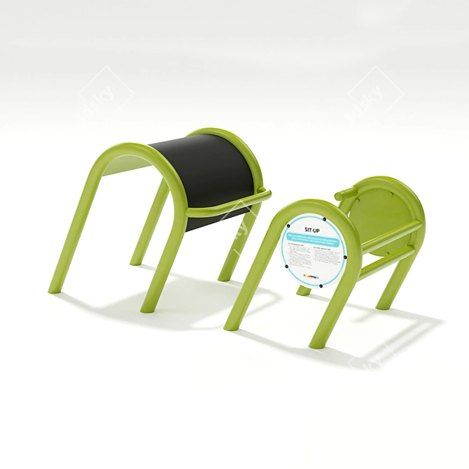 Outdoor Fitness Equipment Set 3D model image 2