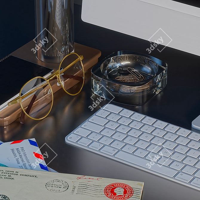 Workspace Desk Accessory Set 3D model image 3