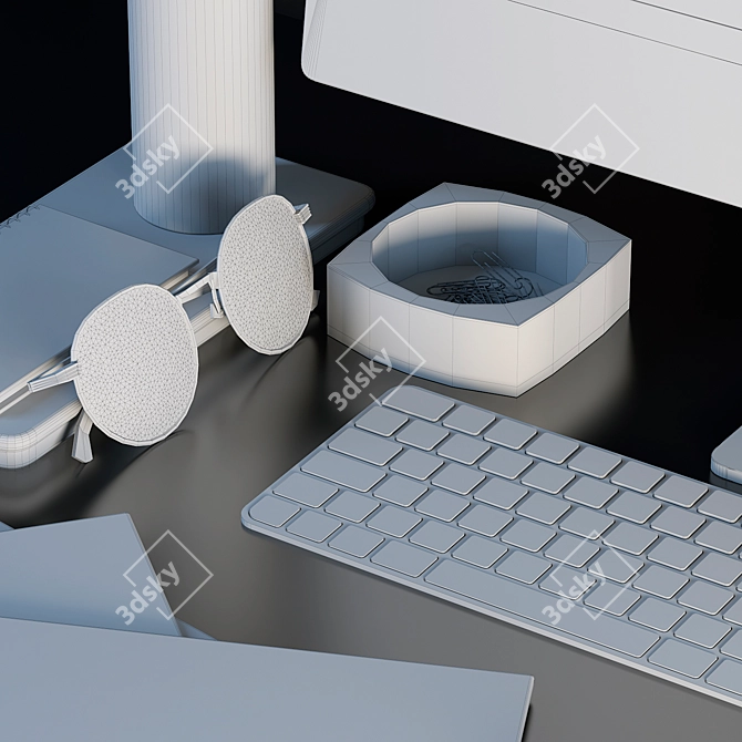 Workspace Desk Accessory Set 3D model image 7