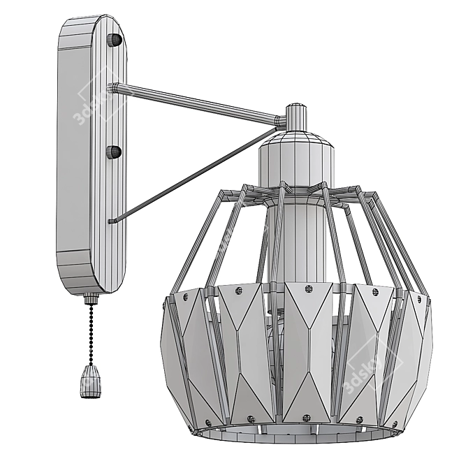 Traditional Style Ambrella Light Fixture 3D model image 2