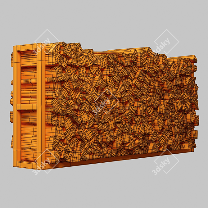 Modern Firewood Decor Pack 3D model image 1