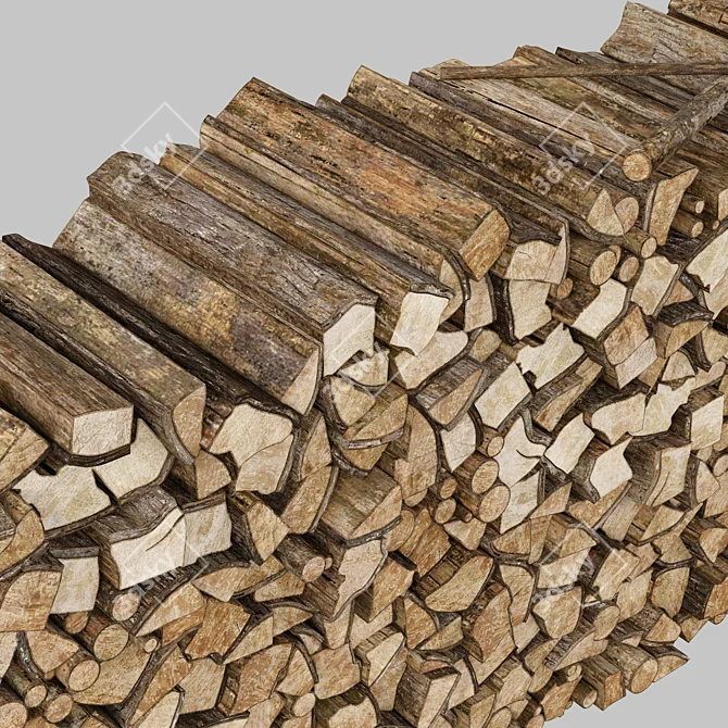 Modern Firewood Decor Pack 3D model image 3