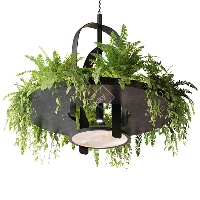 Hanging Plant Light Fixture 3D model image 1