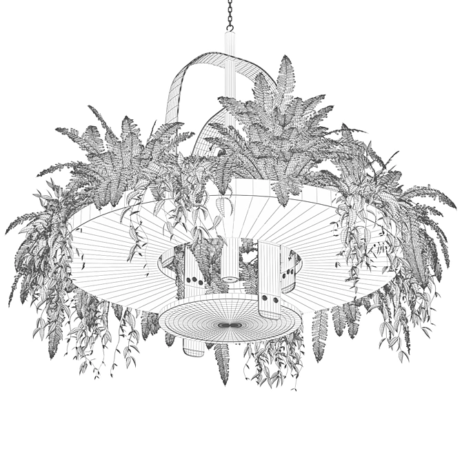 Hanging Plant Light Fixture 3D model image 2