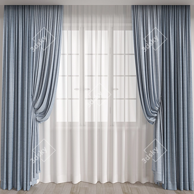 Texture-Rich Curtain Model Set 3D model image 1