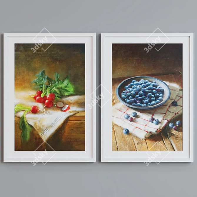 Modern Nature Picture Frame Set 3D model image 3