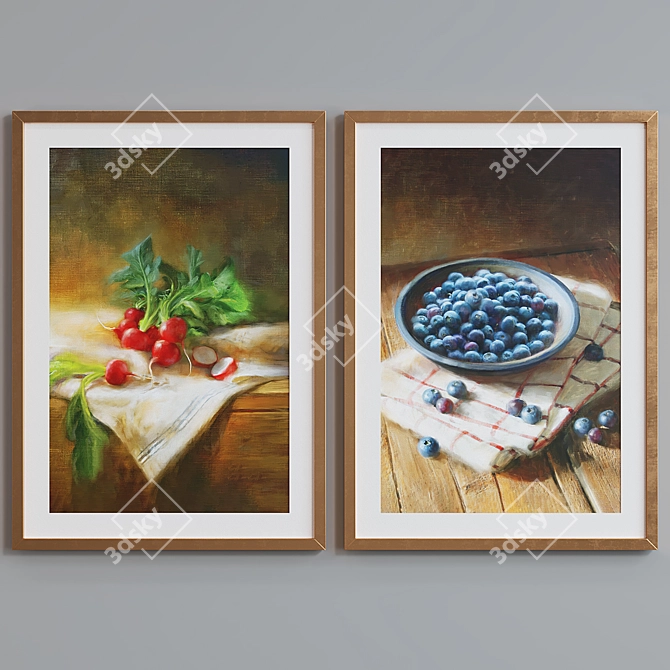 Modern Nature Picture Frame Set 3D model image 4