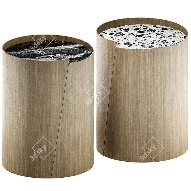 Antares Round Side Table Polys 2604 3D model image 1