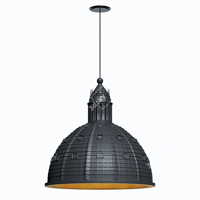 Seletti Quarantacinque Gray Pendant Lamp 3D model image 1