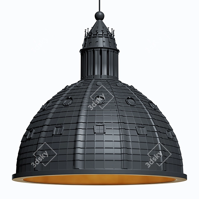 Seletti Quarantacinque Gray Pendant Lamp 3D model image 2