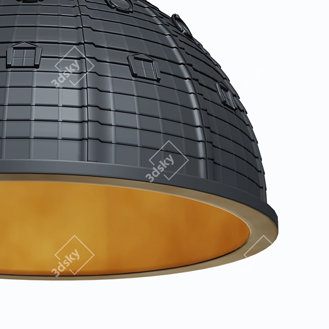 Seletti Quarantacinque Gray Pendant Lamp 3D model image 3