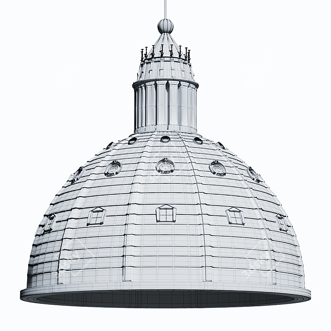 Seletti Quarantacinque Gray Pendant Lamp 3D model image 4