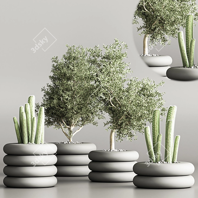 Stylish Indoor Plant Stand 2015 3D model image 2