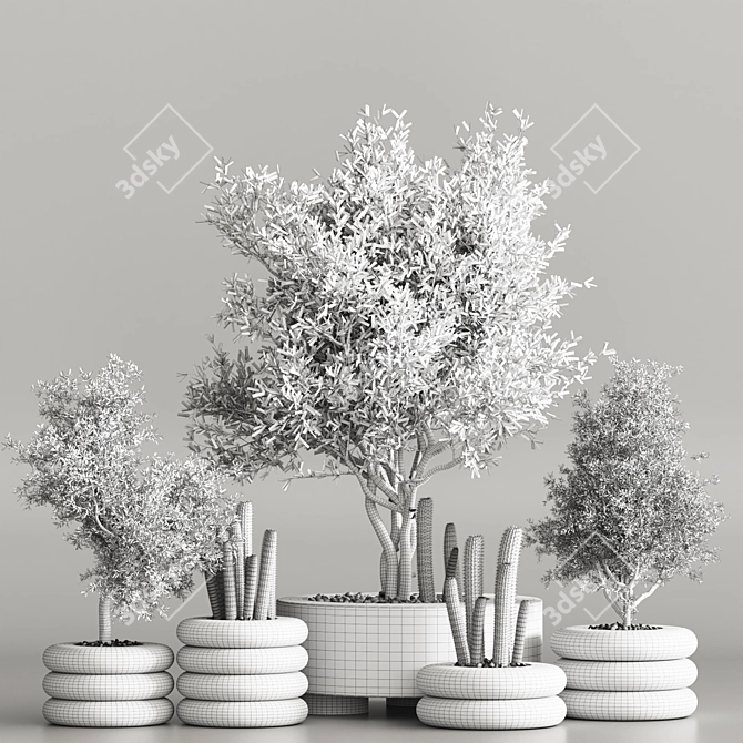 Stylish Indoor Plant Stand 2015 3D model image 5