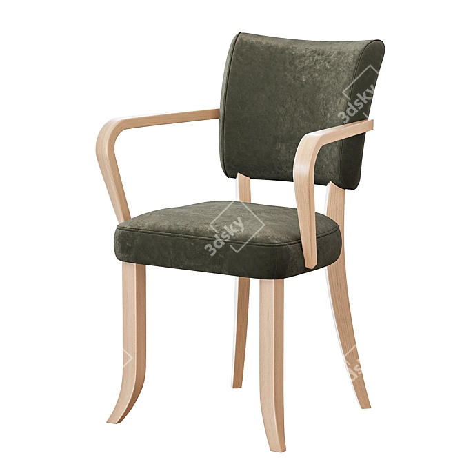 Modern Boundary Carver Chair 3D model image 1