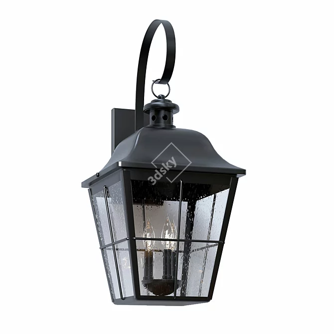 Elegant Outdoor Lantern 611mm crafted 3D model image 2