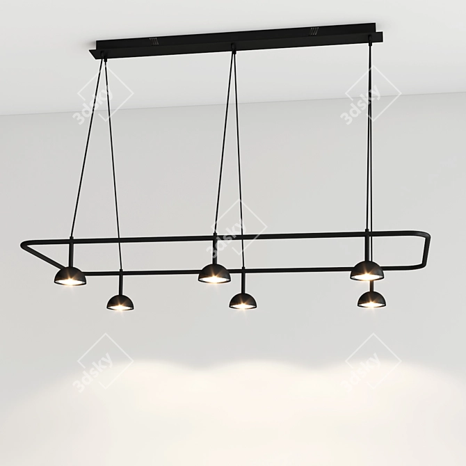 Modern LED Metal Chandelier Estiluz 3D model image 2