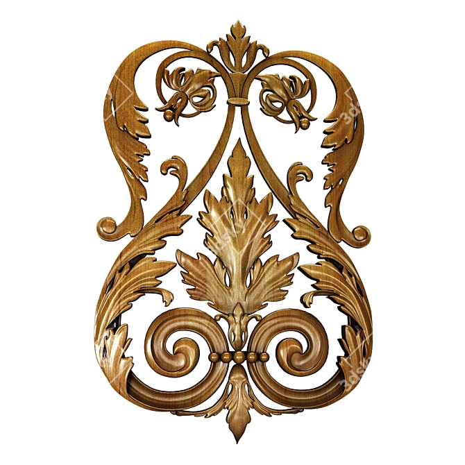 Quad Mesh Ornamental Decor Corona 3D model image 2