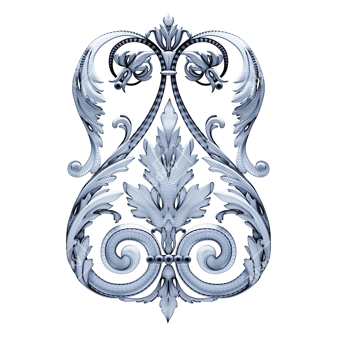 Quad Mesh Ornamental Decor Corona 3D model image 4