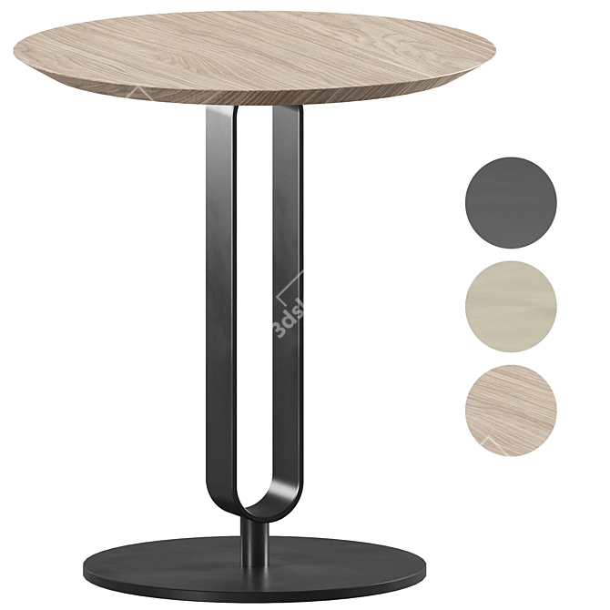 Modern Round Side Table 45cm 3D model image 1