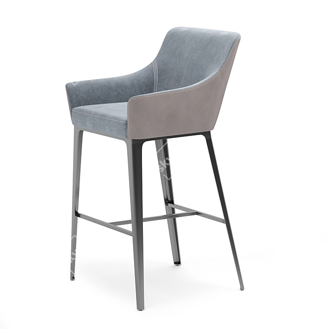 Sleek Dunbar Barstool Design 3D model image 2