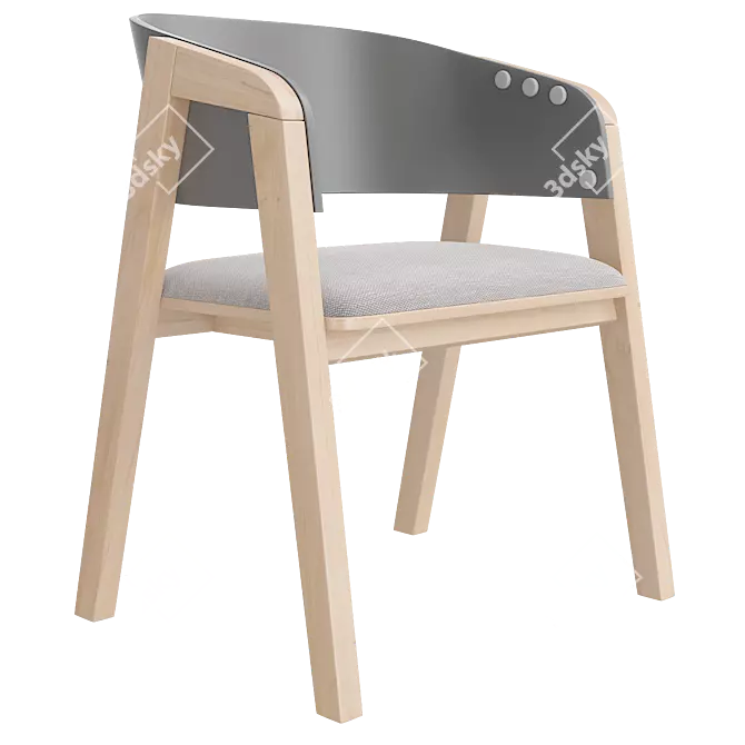 Adjustable Backrest Chair 3D Model 3D model image 3