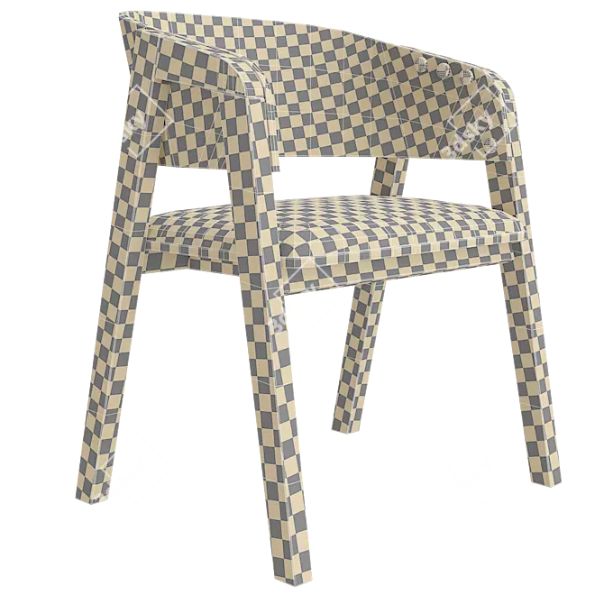 Adjustable Backrest Chair 3D Model 3D model image 4