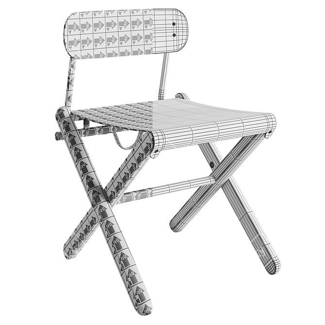 Portable Folding Chair 2015 Model 3D model image 5