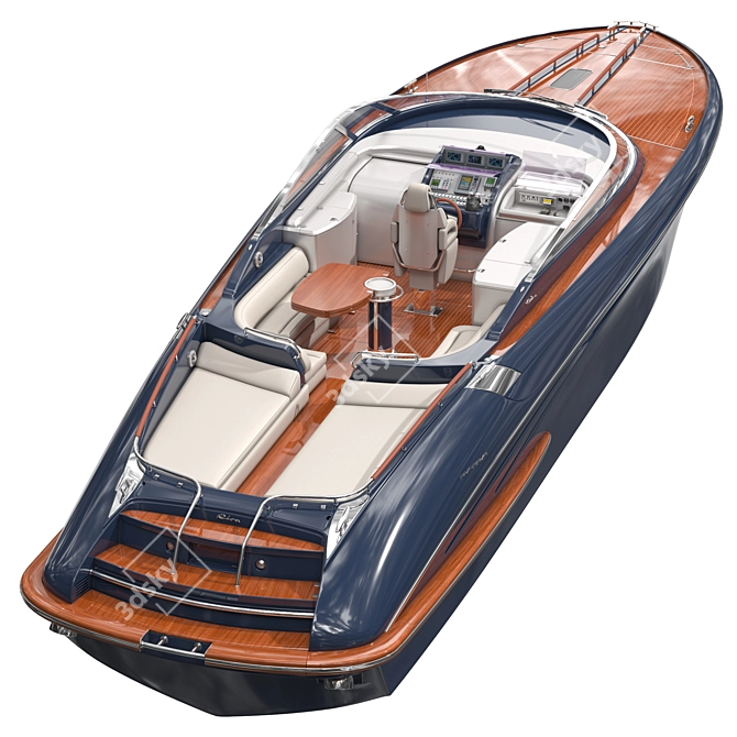 Luxury Riva RIVARAMA Yacht 3D model image 2